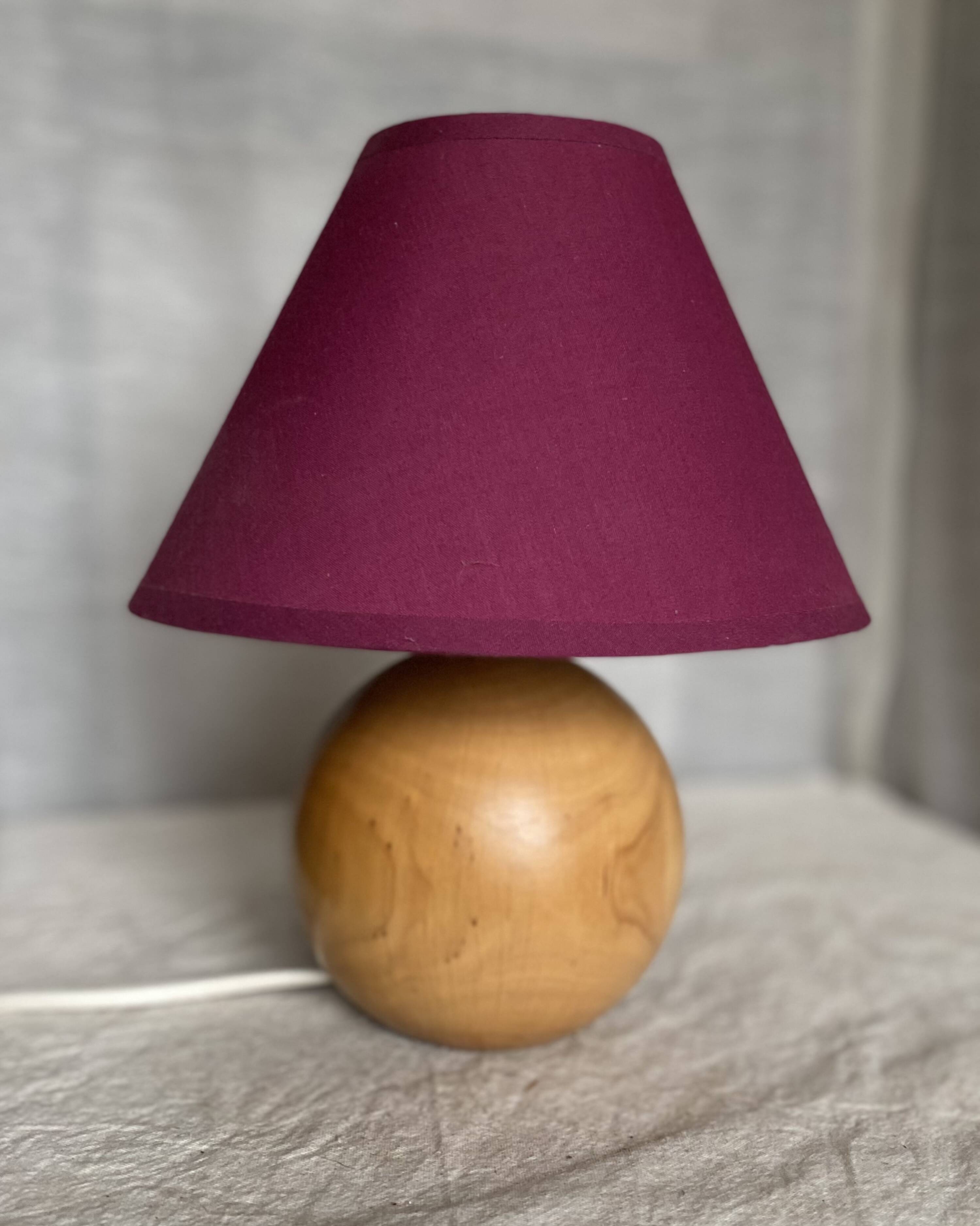 Vintage wooden ball lamp