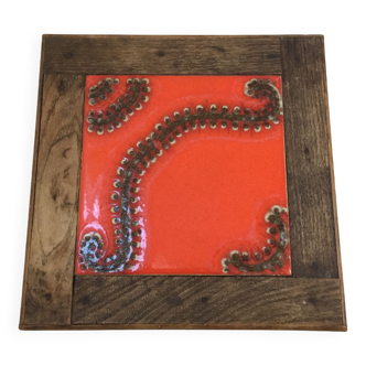 Ceramic and wood trivets