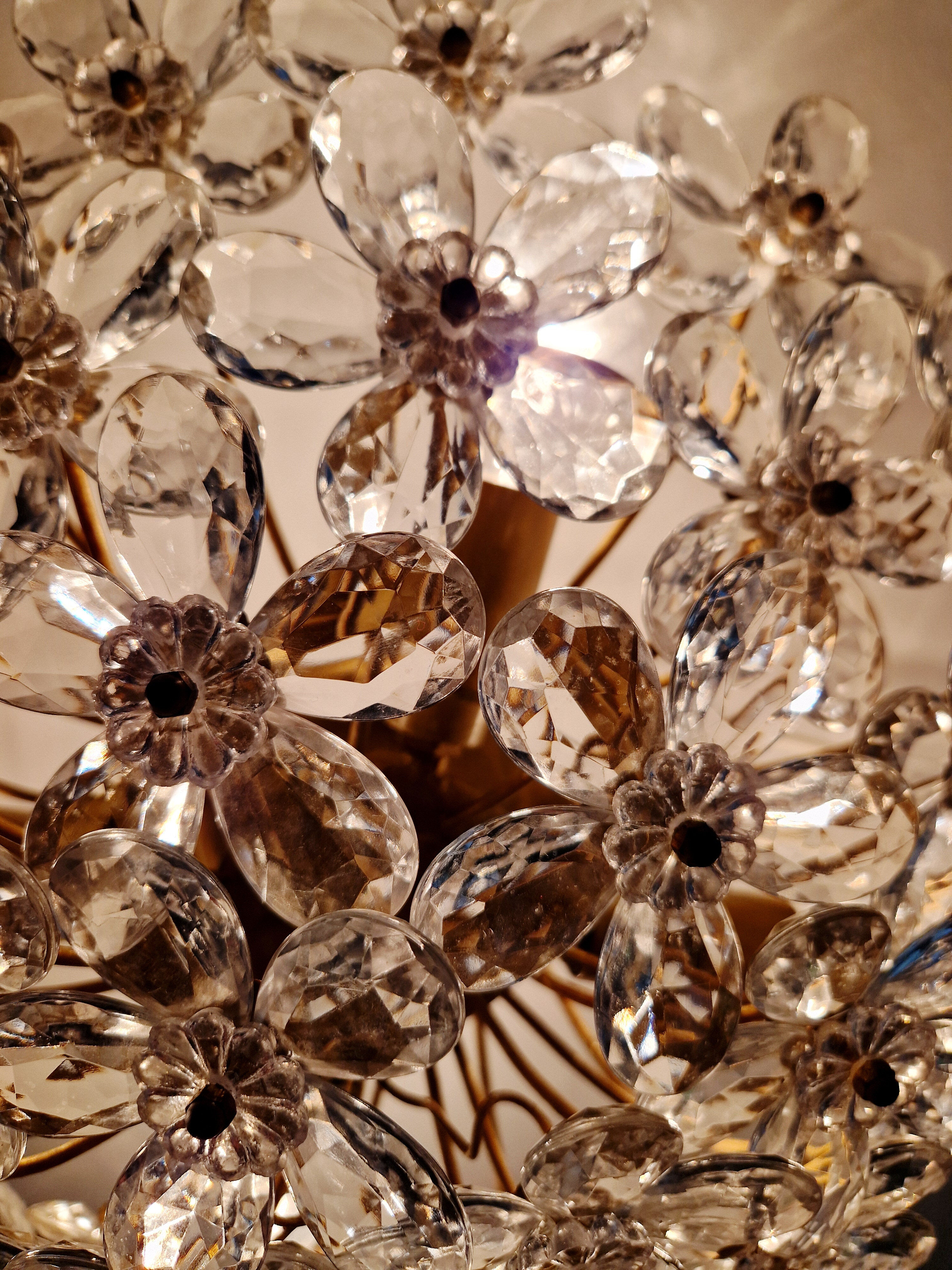 Italian ceiling light in Murano glass, 1970.