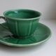 Set of 6 cups and subcups in green slurry 40-50 years