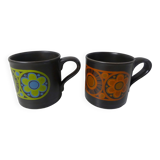 Set of 2 vintage Staffordshire english mugs