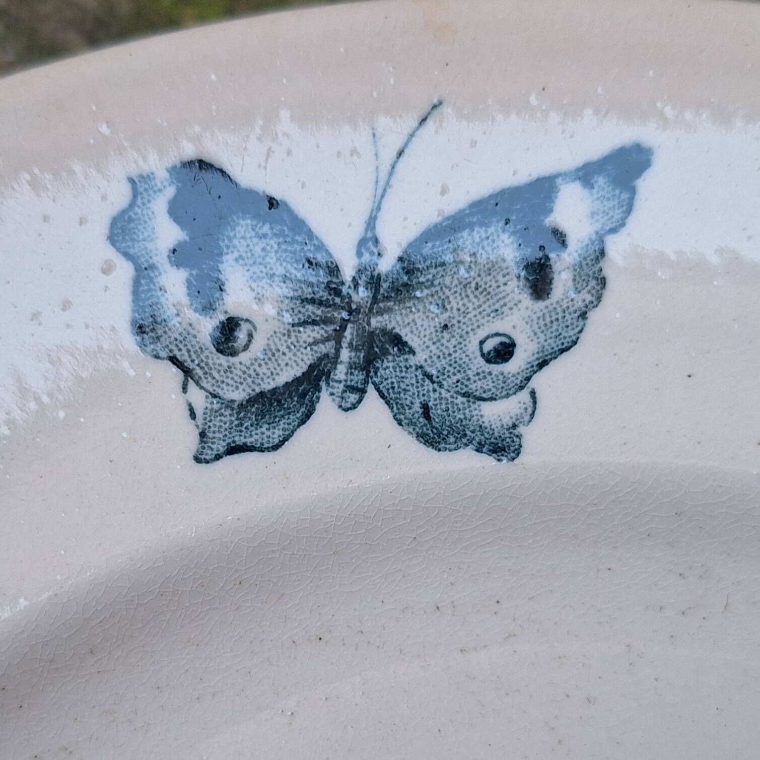 Service set in Longwy earthenware, Terre de fer.