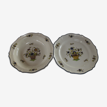 Set de 2 plats de service Saint-Amand Vieux Delft