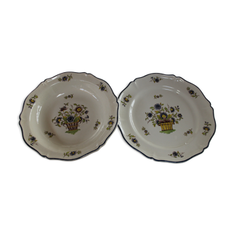 2 dishes of Service Saint-Amand Vieux Delft