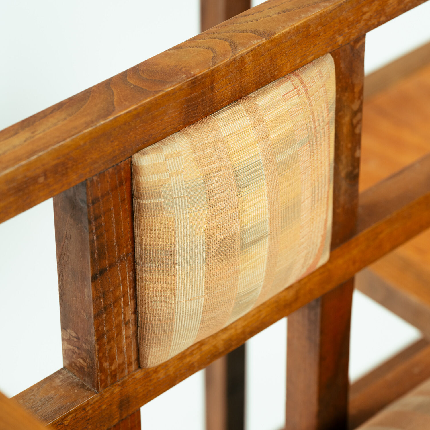 Conversation bench inspired by Rennie Mackintosh, unique, 1980