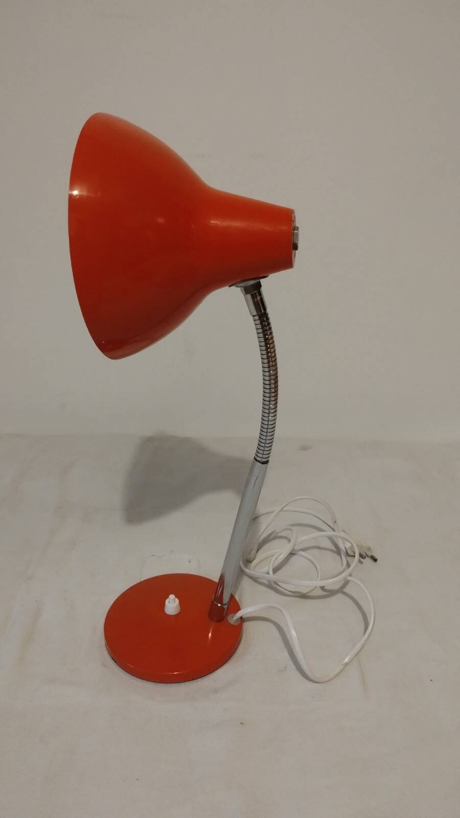 Orange bedside lamp from the 60s