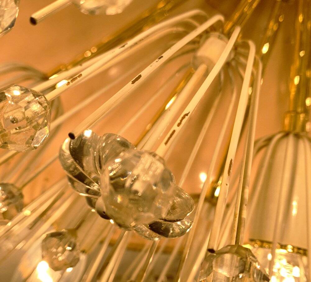 Austrian Flower Ceiling Lamp by Emil Stejnar for Rupert Nikoll, Vienna, Austria, 1950s