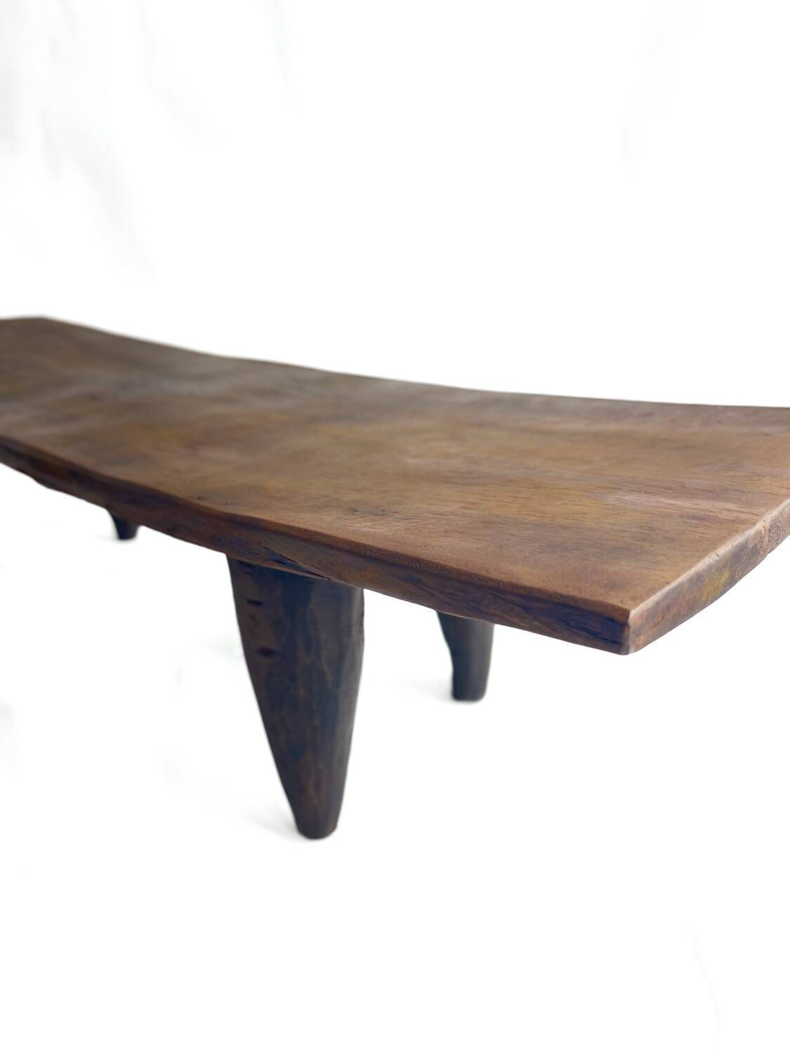 Senoufo vintage slim coffee table l: 110cm – handmade solid wood bench