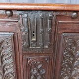 Old gothic oak chest