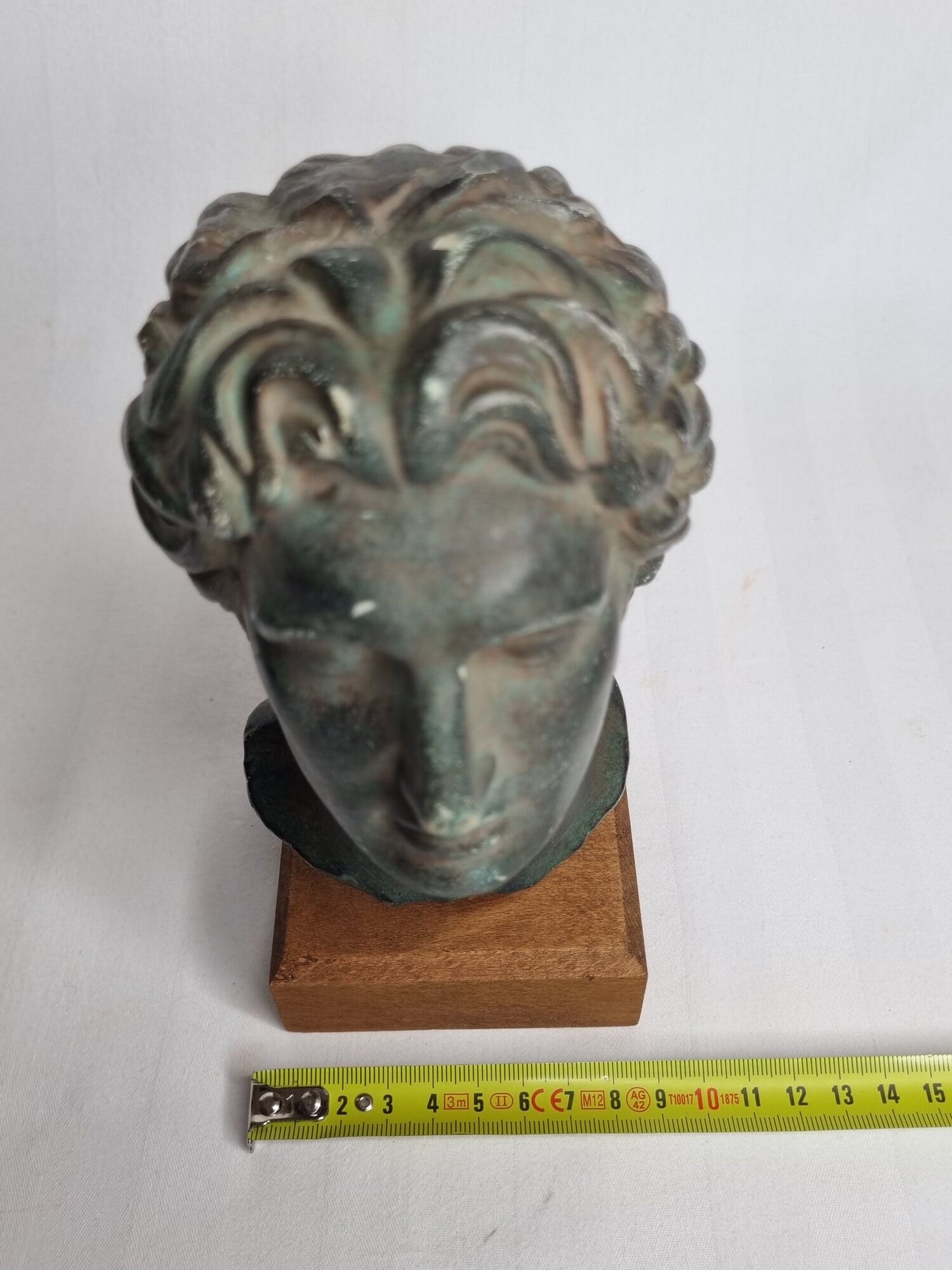 Bust of Alexander the Great in plaster in imitation of bronze
