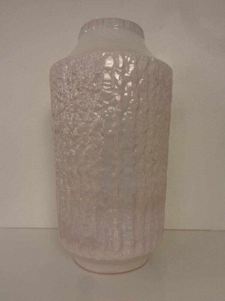 Large White 211-55 Ceramic Vase from Carstens Tönnieshof, 1970s