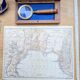 Lugano, Switzerland, original map printed in 1909.