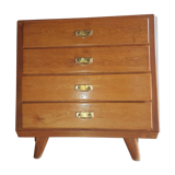 Chest of drawers 4 drawers 1960 foot compass