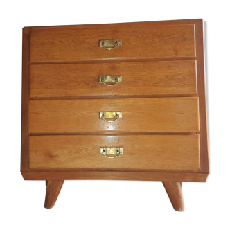 Chest of drawers 4 drawers 1960 foot compass