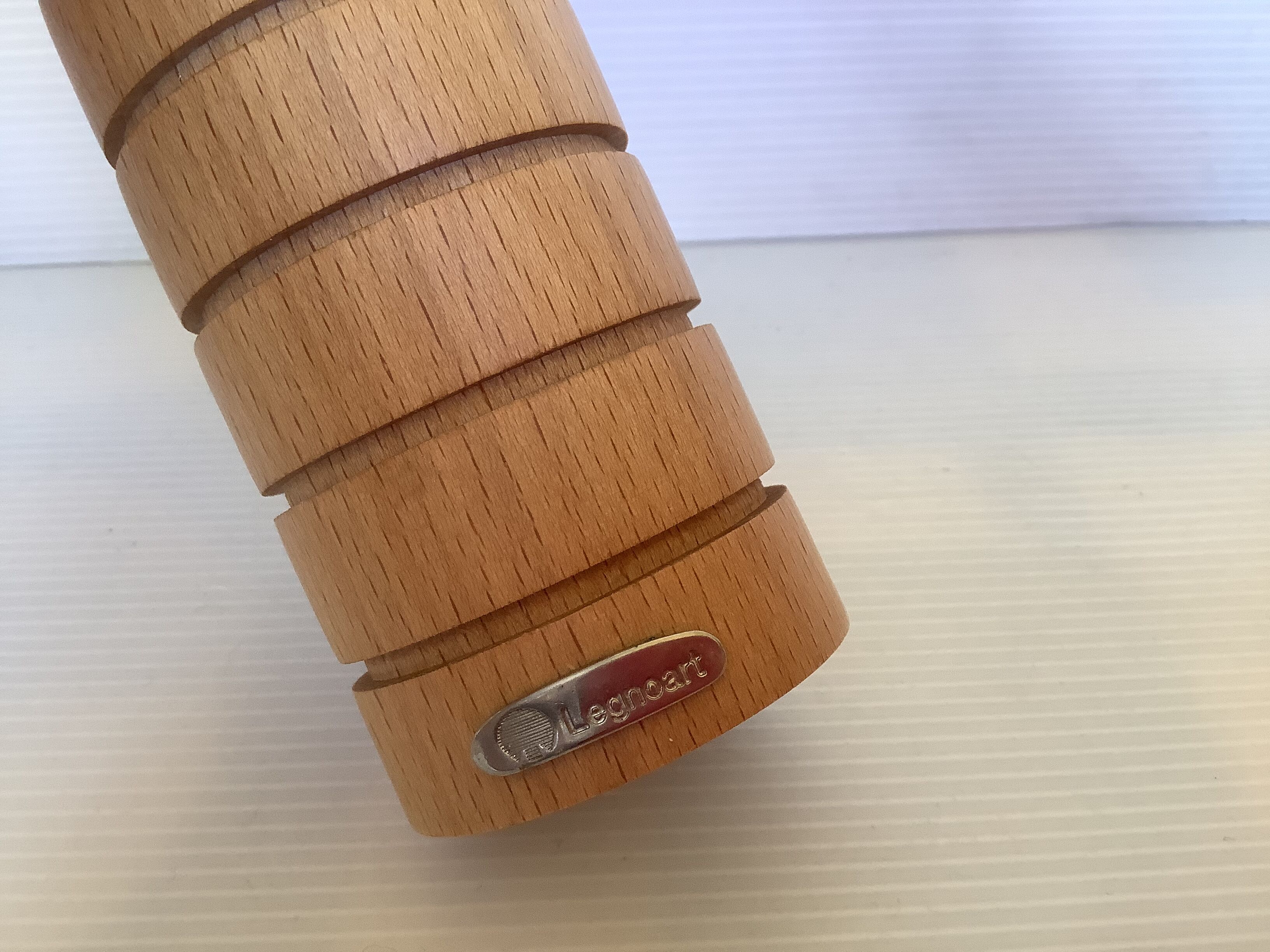 Scandinavian style legnoart wooden pepper mill