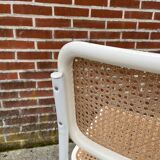 Suite de 4 chaises modèle Cesca b32 en blanc par Marcel Breuer 1987
