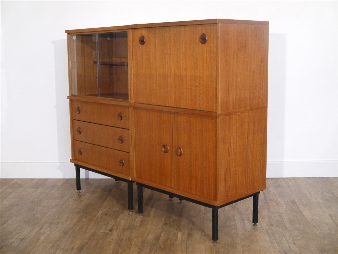 Pair of vintage teak sideboards 1960