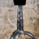Large brutalist candlestick in wrought iron, early 20th century.