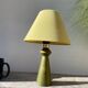 Italian green turned wood lamp, 1980