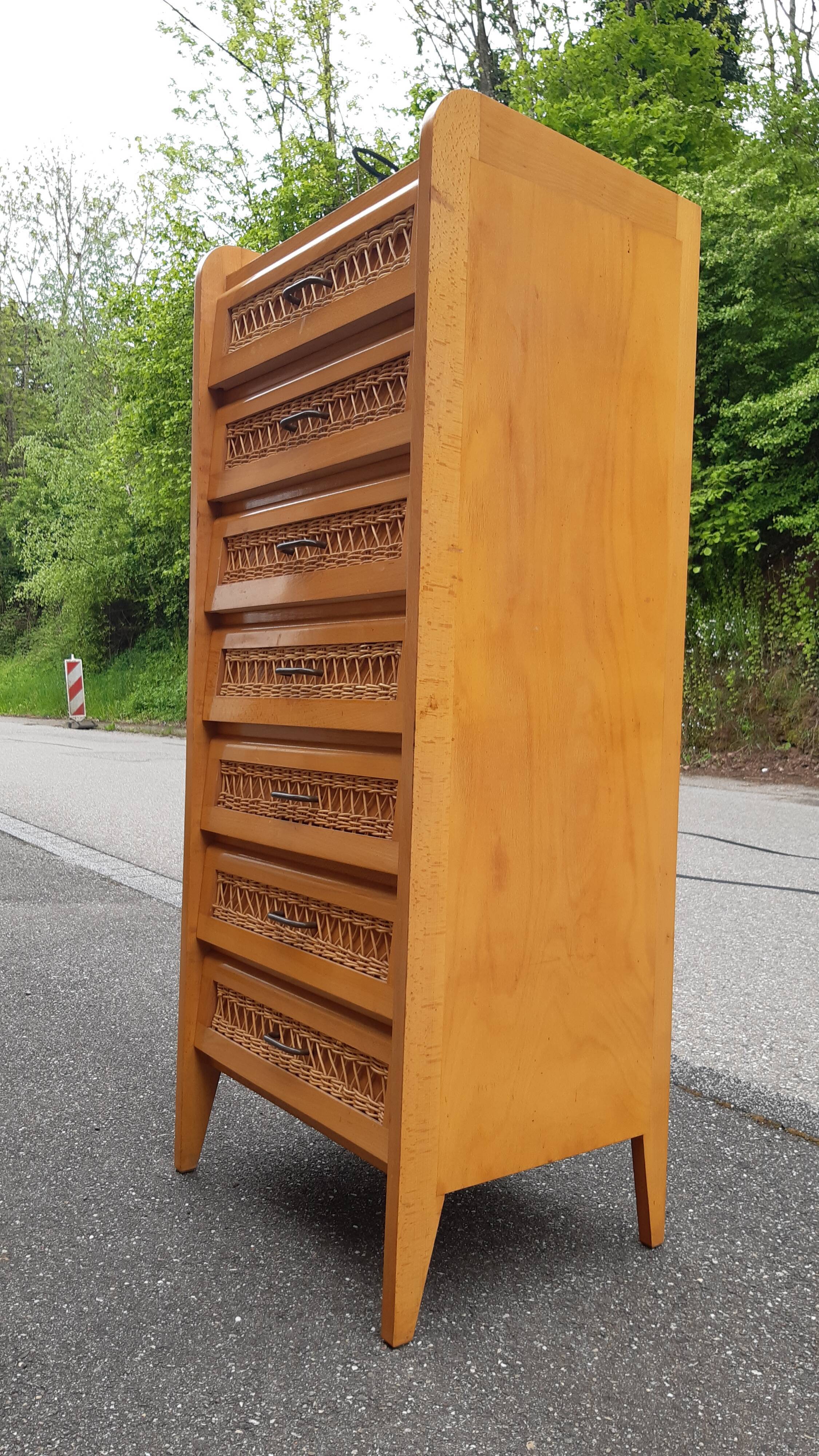 Vintage rattan chiffon