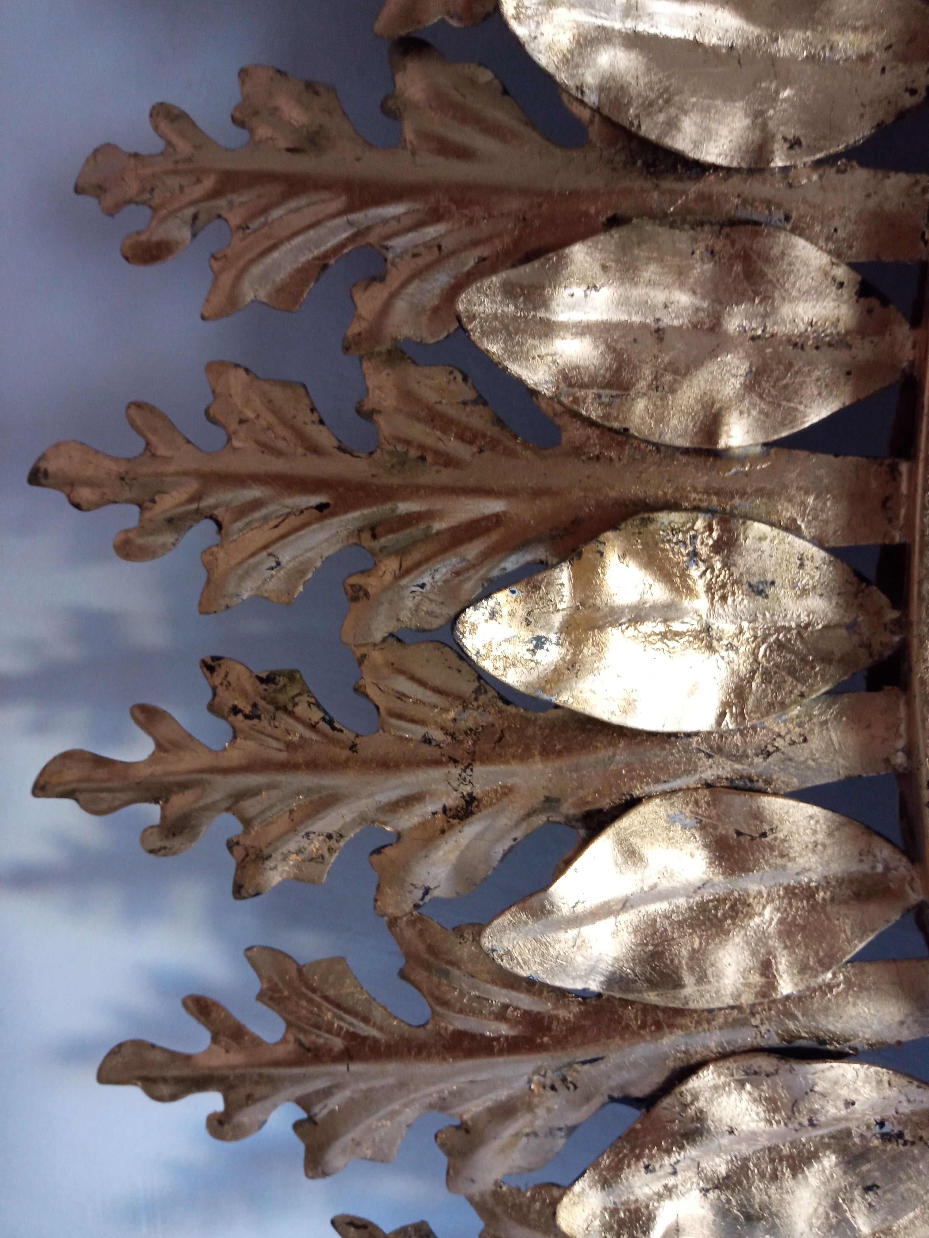 Vintage golden sun mirror