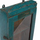 Vintage Green Wall Showcase Old Teck Patina and Piece of Origin India