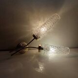 Gold wall light with diamond tips