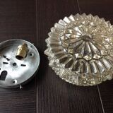 Round ceiling lamp diamond tips vintage 60s-70s