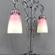 Important Wrought Iron Double-Headed Lamp by Schneider, Art Deco, c. 1920