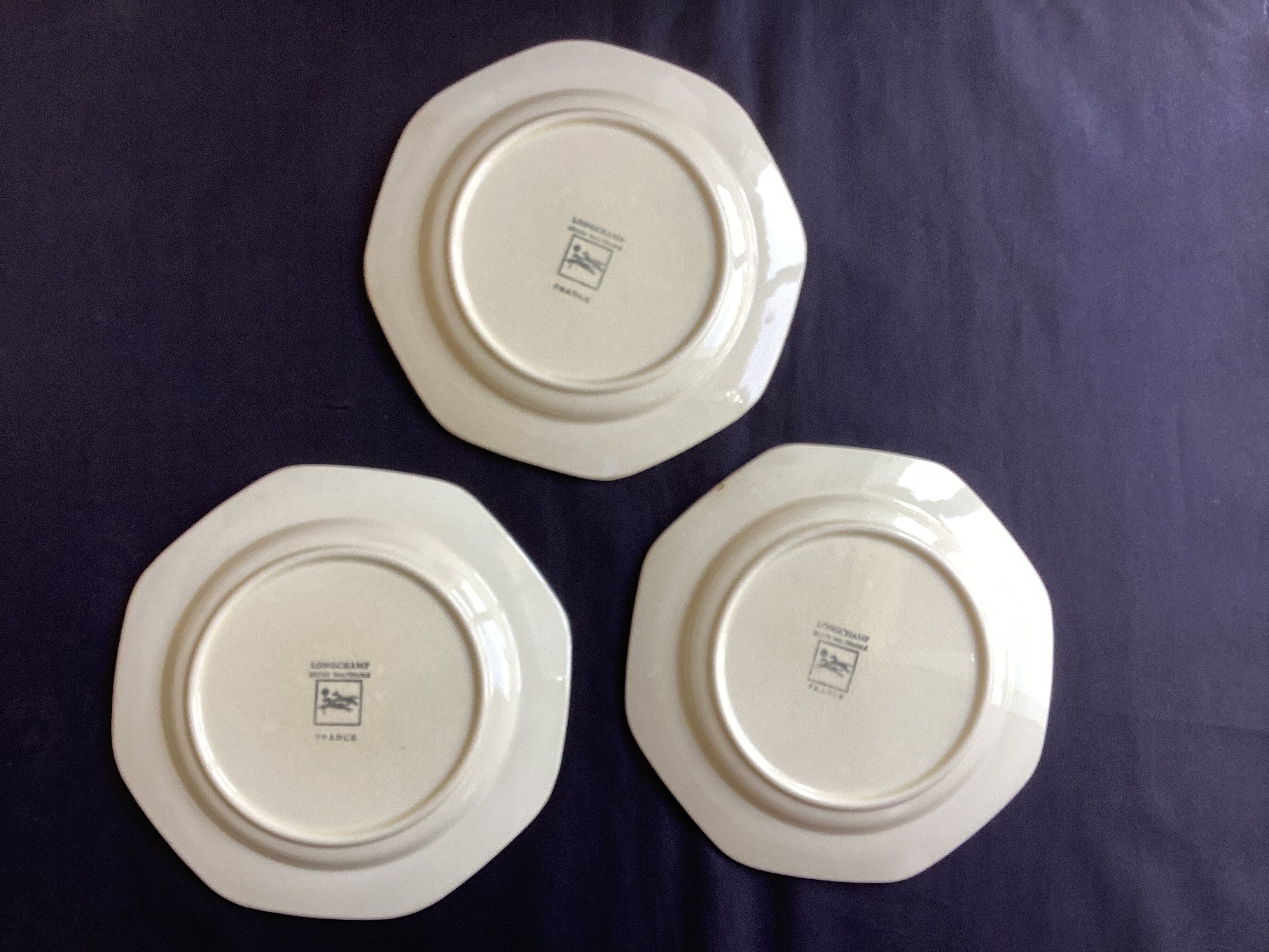 Set of 3 flat plates Longchamp