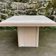 Table basse en travertin Roche Bobois 1980