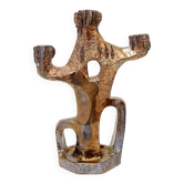 Sculptural ceramic candlestick by Walter Van Den Panhuyzen - 1970s