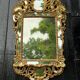 Miroir de style baroque en bois sculpté et doré, Empire austro-hongrois, début XIXème siècle