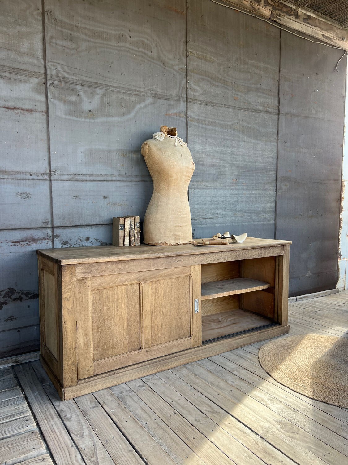 Low cabinet with sliding doors