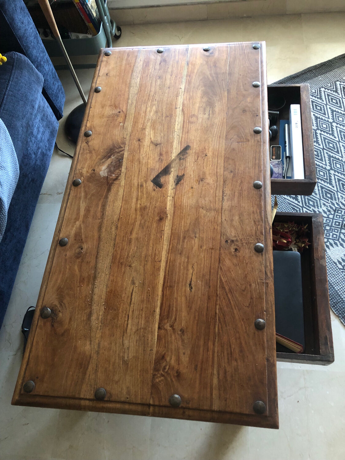 Solid wood coffee table
