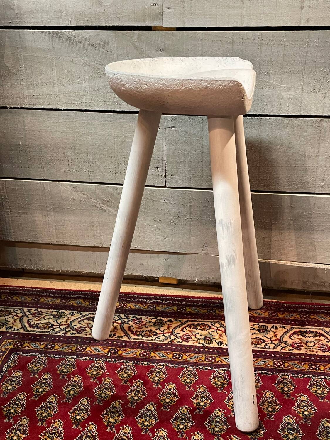 Vintage Scandinavian design tripod high stool