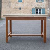 Wood and formica table with extensions