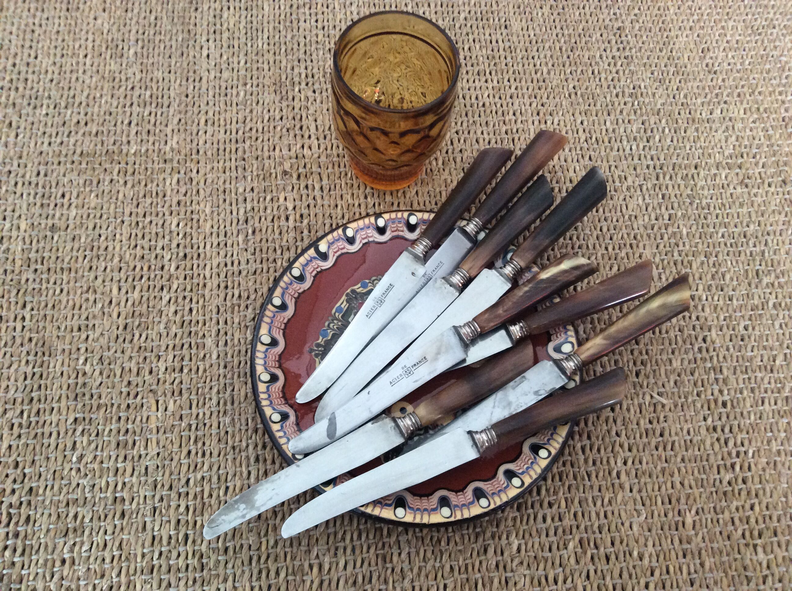 Series of 9 cheese knives