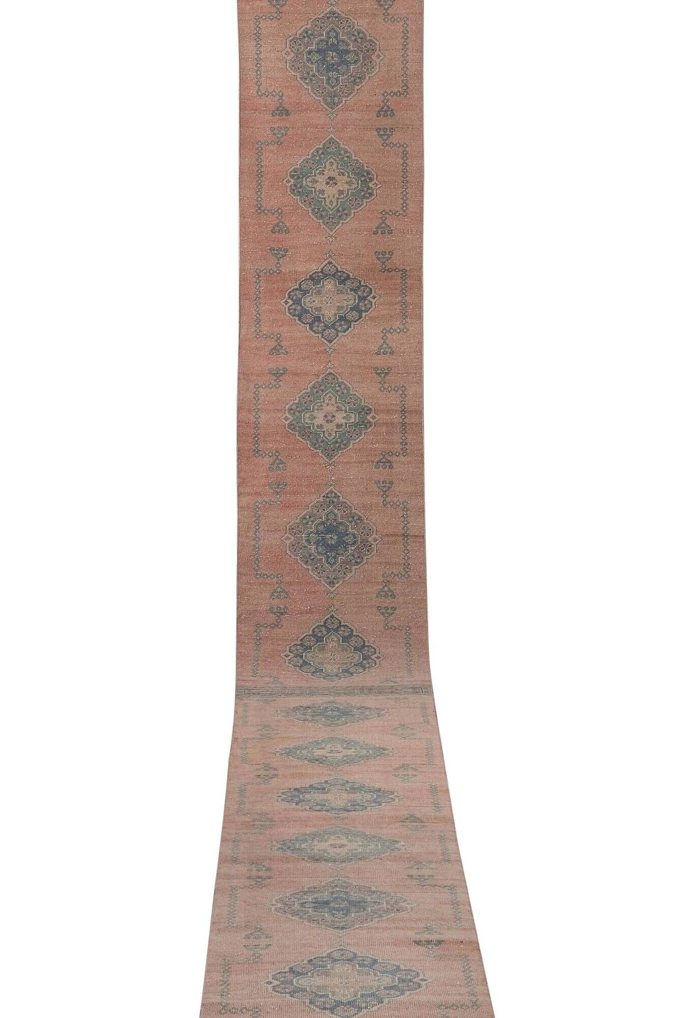 Vintage Turkish hallway rug 80x677 cm