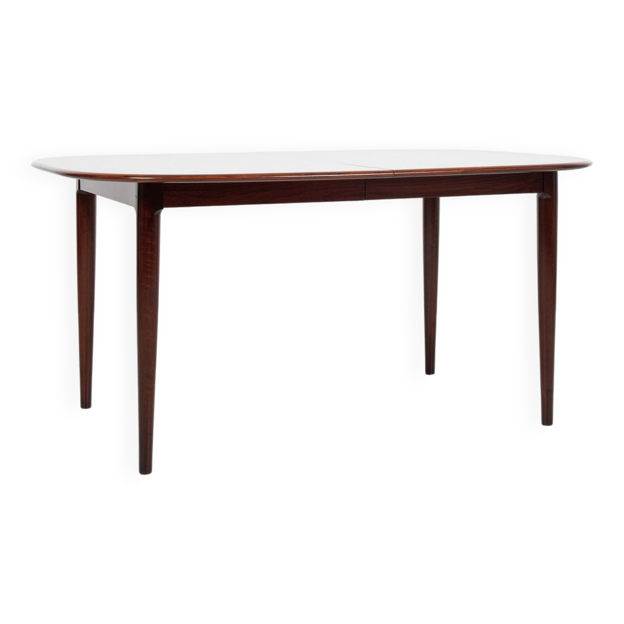 Midcentury Danish oval dining table in rosewood 1960s - with 2 extensions