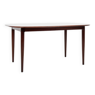 Table à manger ovale danoise vintage en palissandre 1960 - avec 2 rallonges