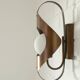 Brutalist sconce vintage wall lamp space age copper lamp 1970 light fixture