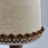 1950s turned wood table lamp