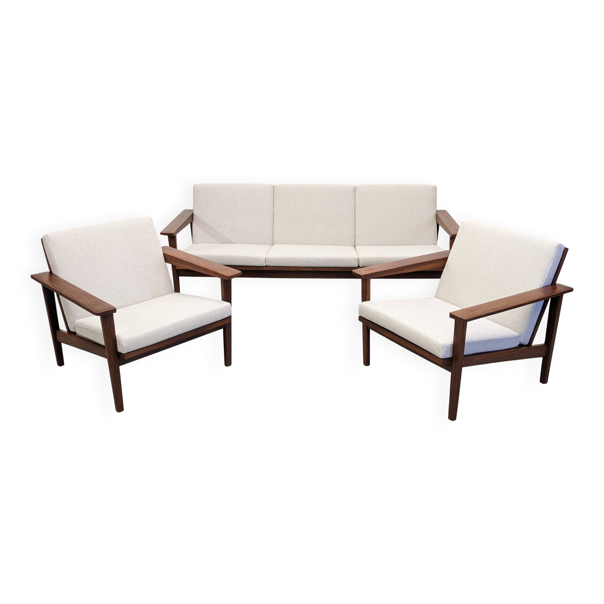 Salon scandinave en teck vers 1950