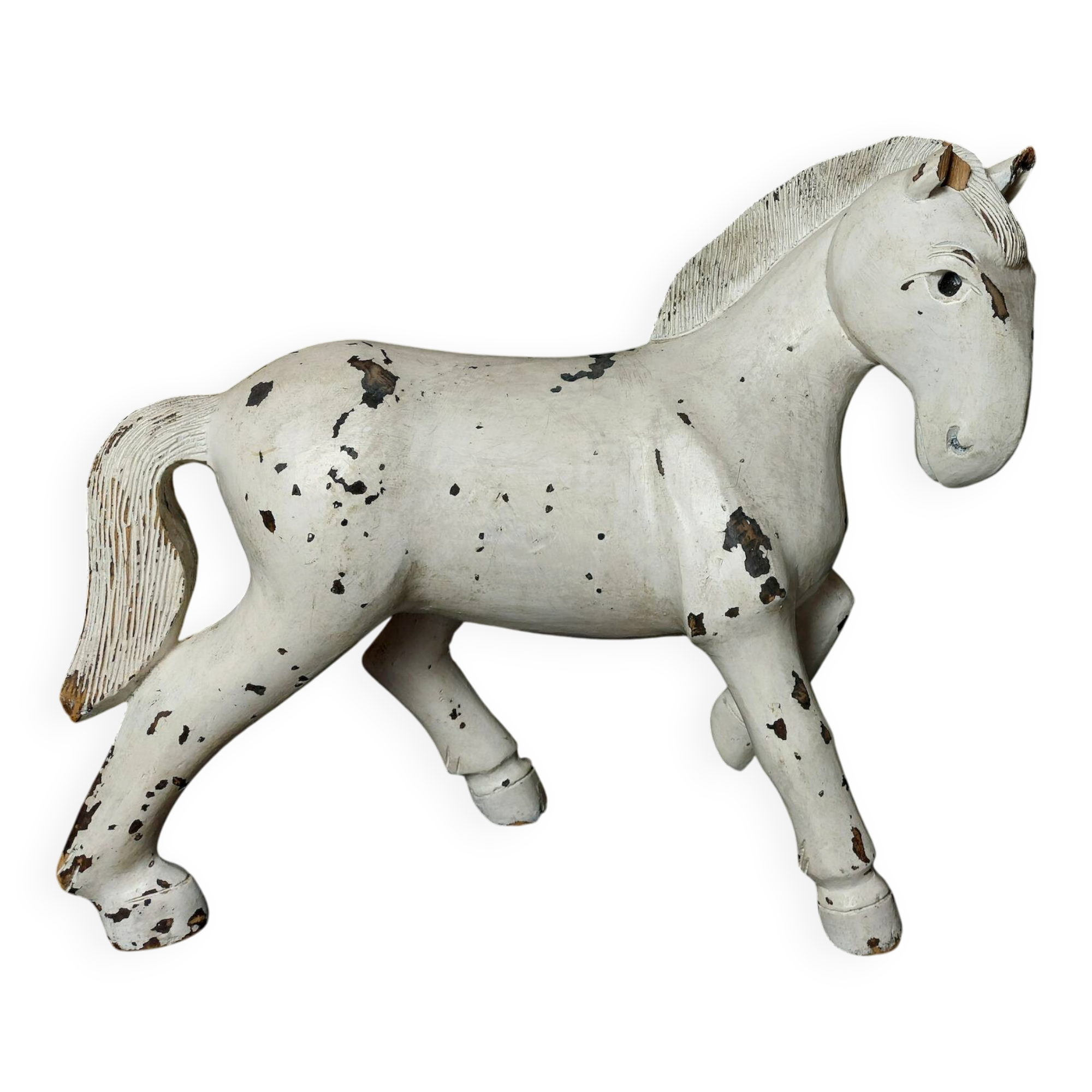 Carved wooden horse – Folk Art