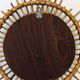 Starry sun mirror in rattan, France around 1960.