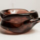 Cendrier Murano rond forme atypique violet rose 1950