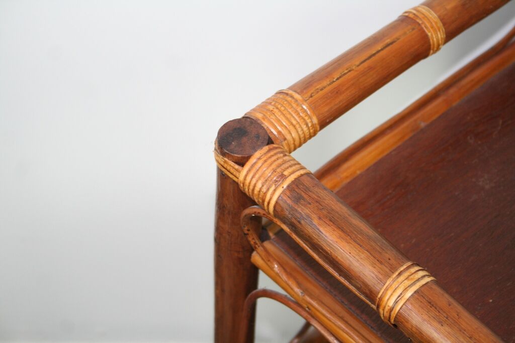 Vintage rattan shelf