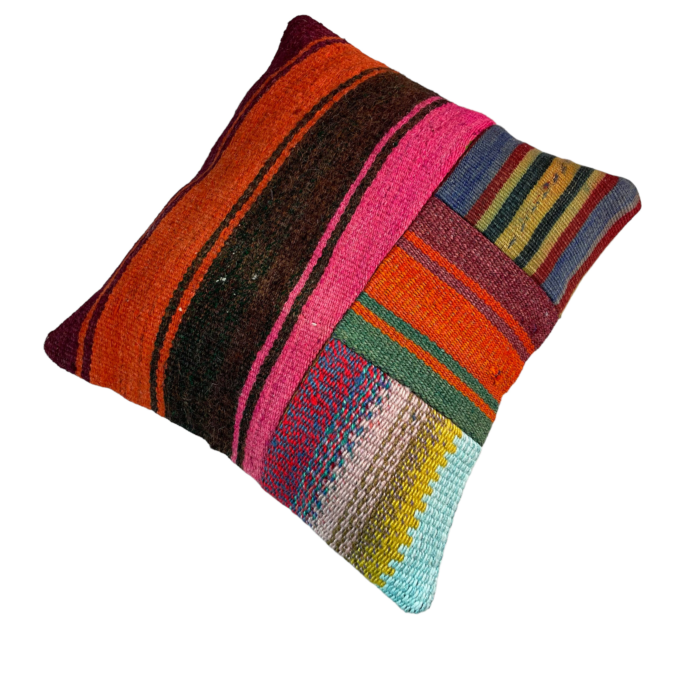 Vintage turkish kilim cushion cover 40 x 40 cm