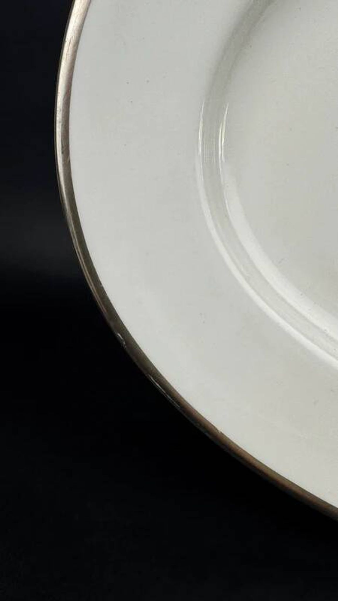 Plat ovale Raynaud modèle Fontainebleau platine